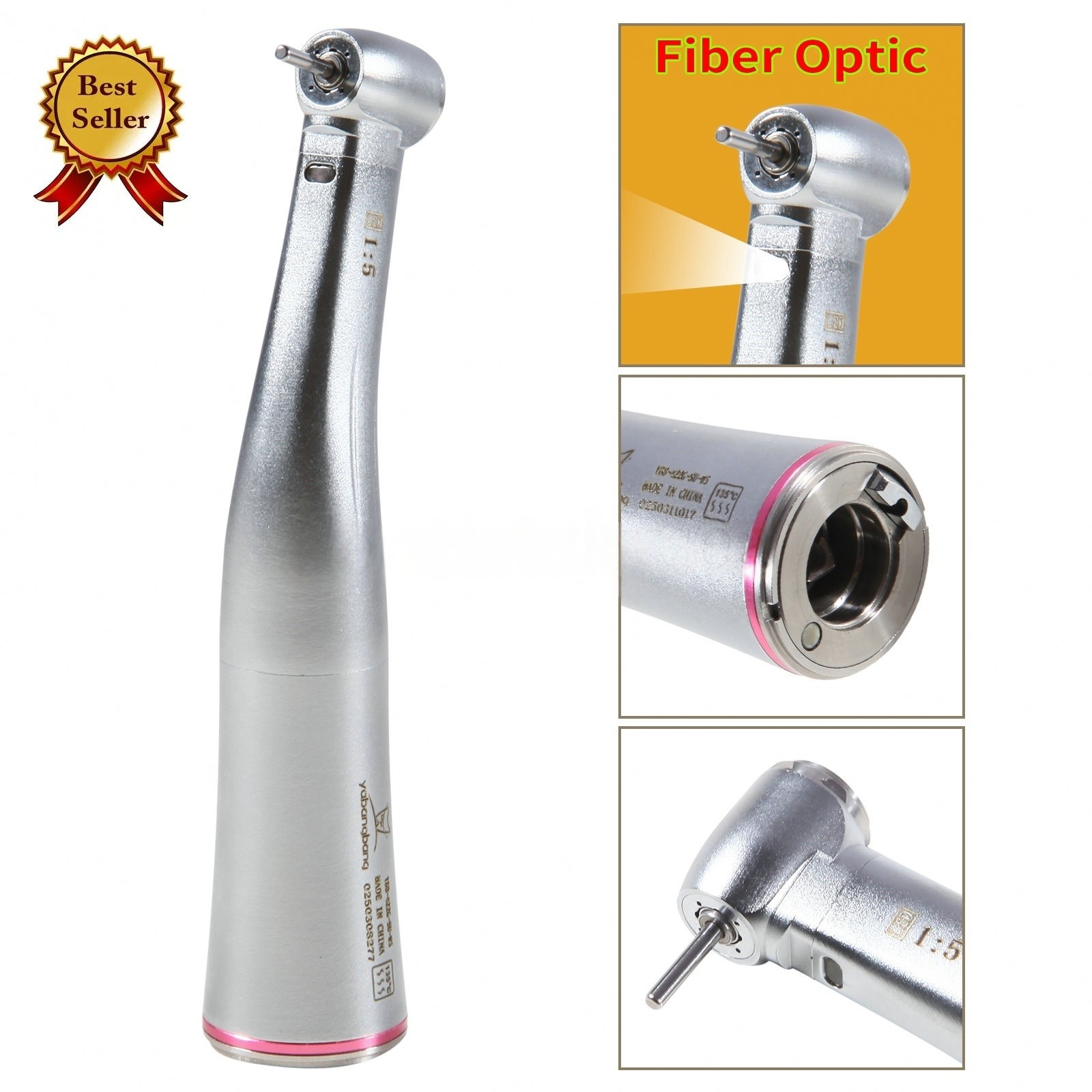 Dental Electric Highspeed Handpiece 1:5 Fiber Optic Contra Angle E-Type