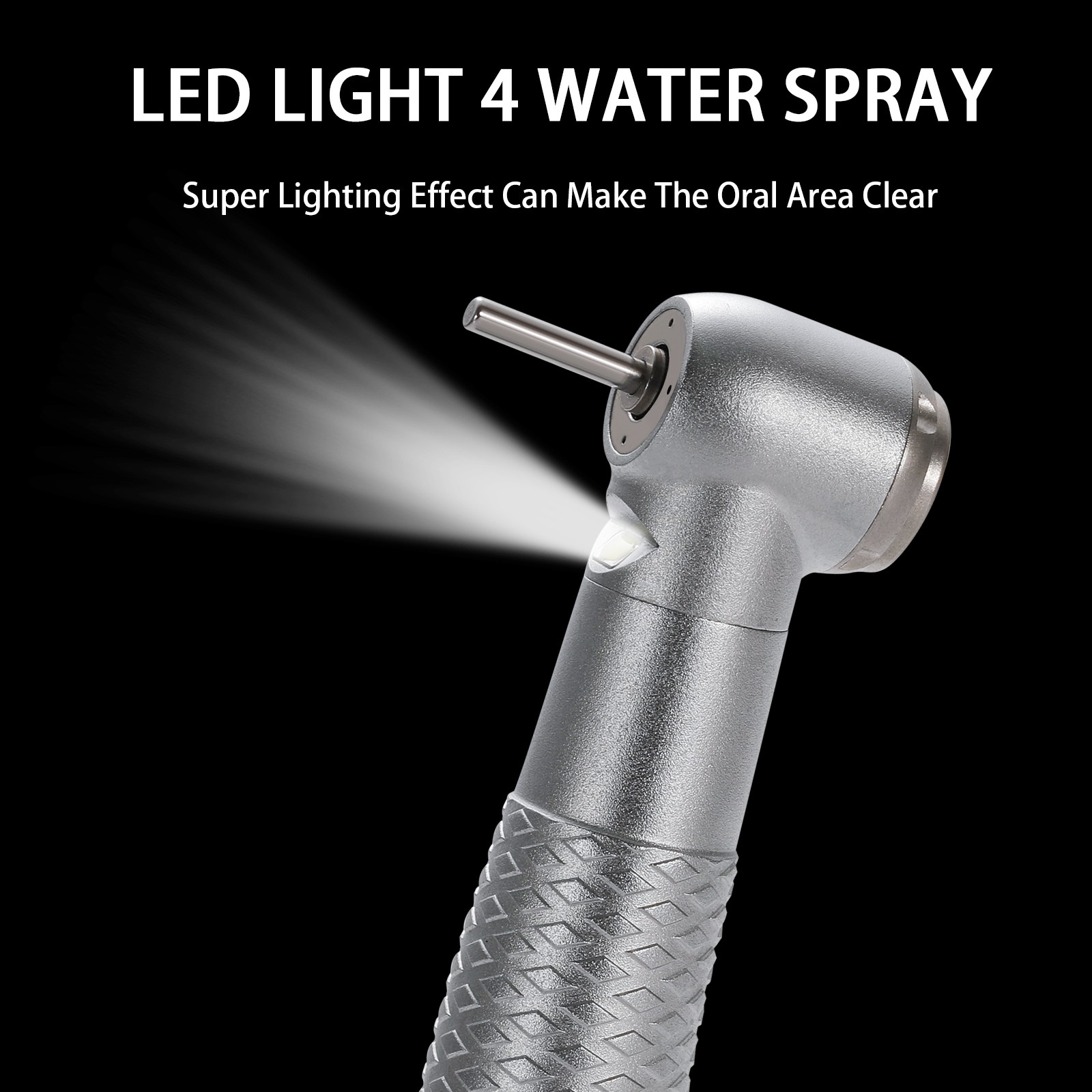 Dental LED E-generator High Speed Handpiece 4Holes 4-Port Spray SANDENT FG1.60mm