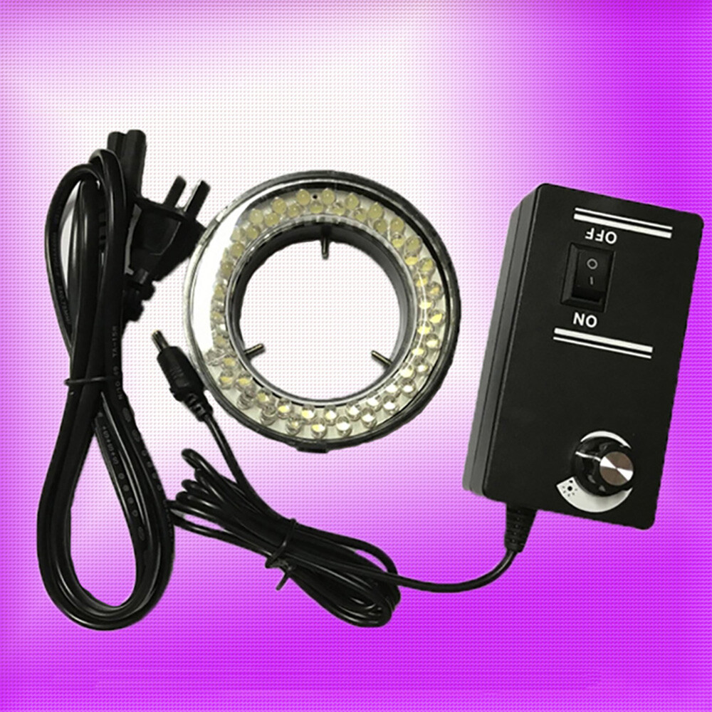 60-LED Adjustable Ring Light illuminator Lamp For STEREO ZOOM Microscope USA