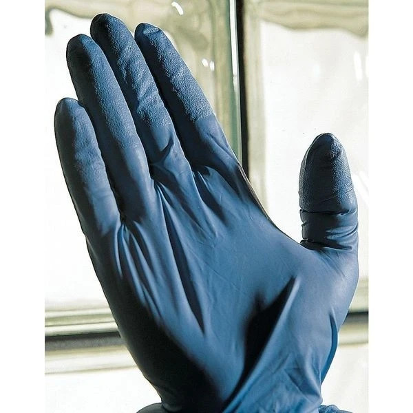 Ansell 92-675 TouchNTuff Nitrile Gloves Blue Textured Size M Box of 100 Protecti