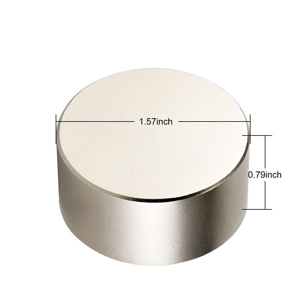 2PCS 1.6″x 0.8″ Powerful Neodymium Rare Earth Large Cylinder Magnet N52 Round US