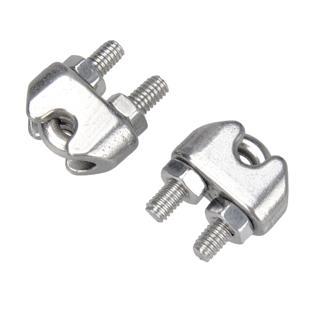 20PCS 1/8 Inches M3 Stainless Steel Wire Rope Cable Clip Clamp