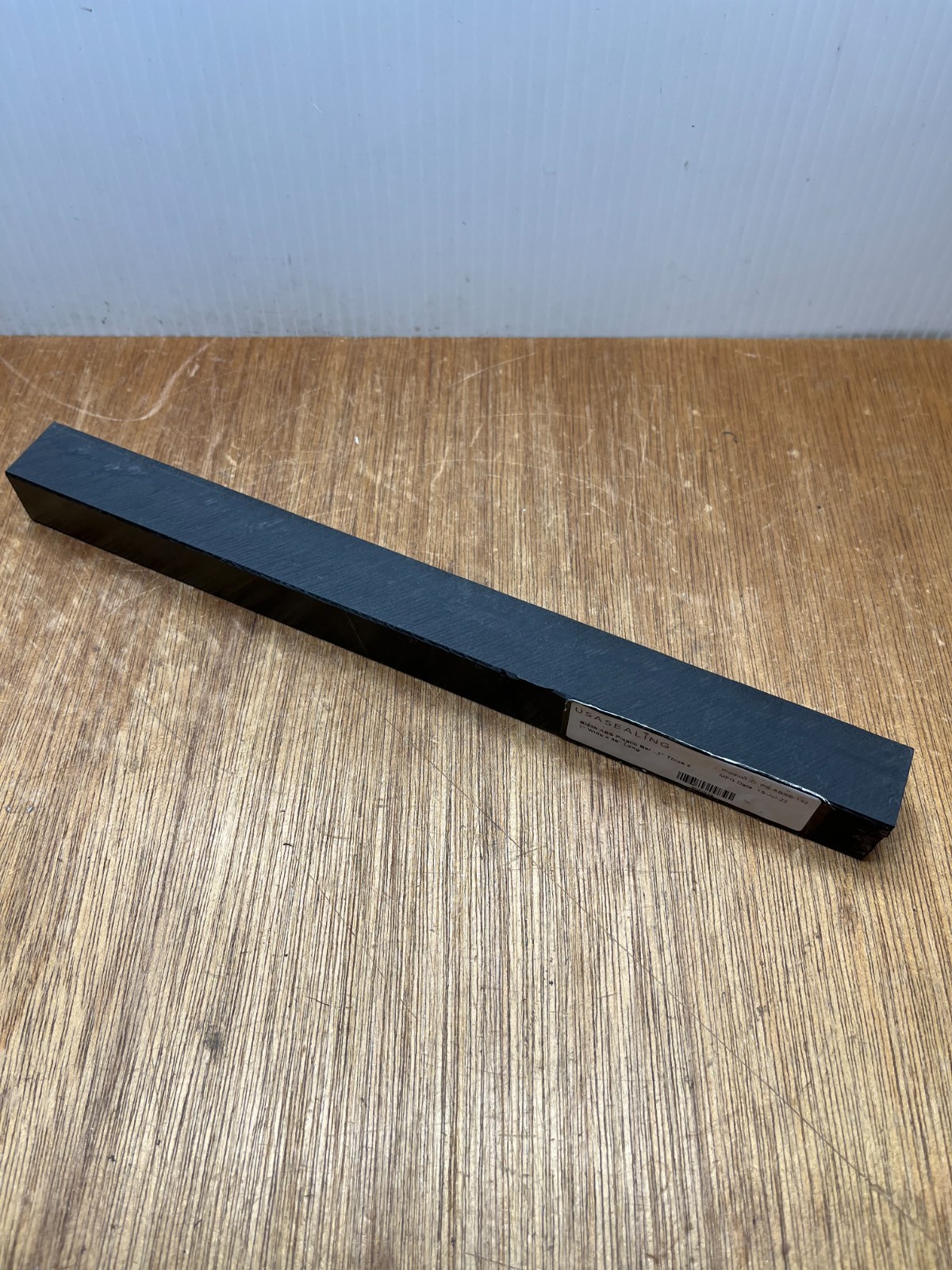1″ Square X 11-3/4″ Black ABS Plastic Square Bar Stock USA Sealing PS-ABSB-132