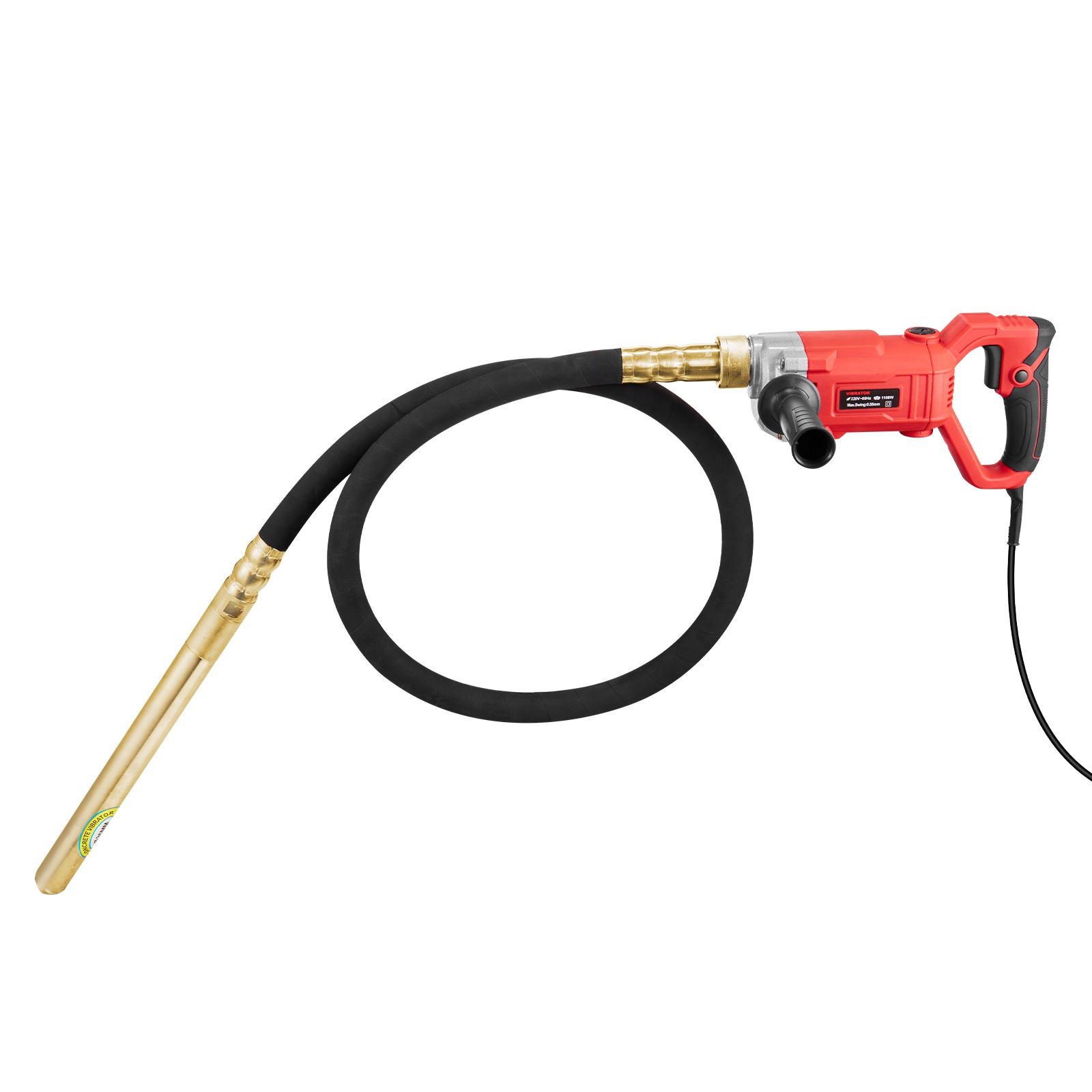 VEVOR Handheld Electric Concrete Vibrator 800W 6.6 feet Shaft Air Bubble Remover