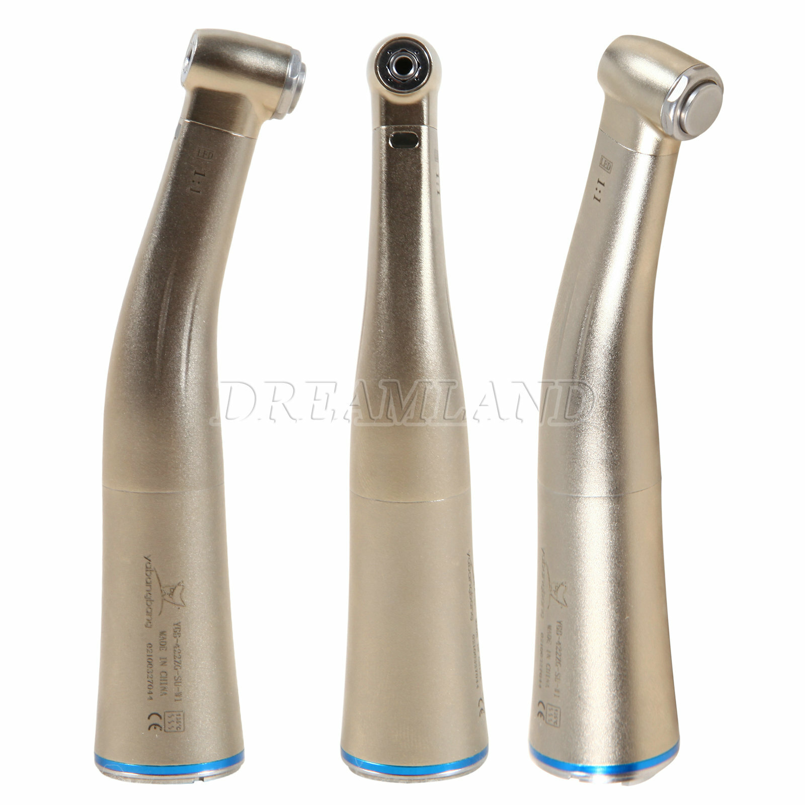Dental Contra Angle Handpiece 1:1 LED Fiber Optic Low Speed φ2.35mm Fit Kavo NSK