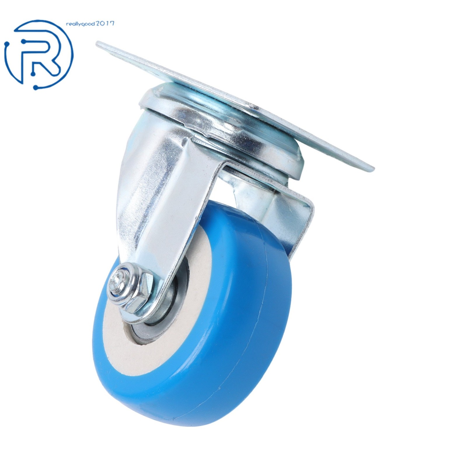24 × 2Inch Blue 360° Casters Wheel No Brake Capacity To 65lb Each For Tool Chest