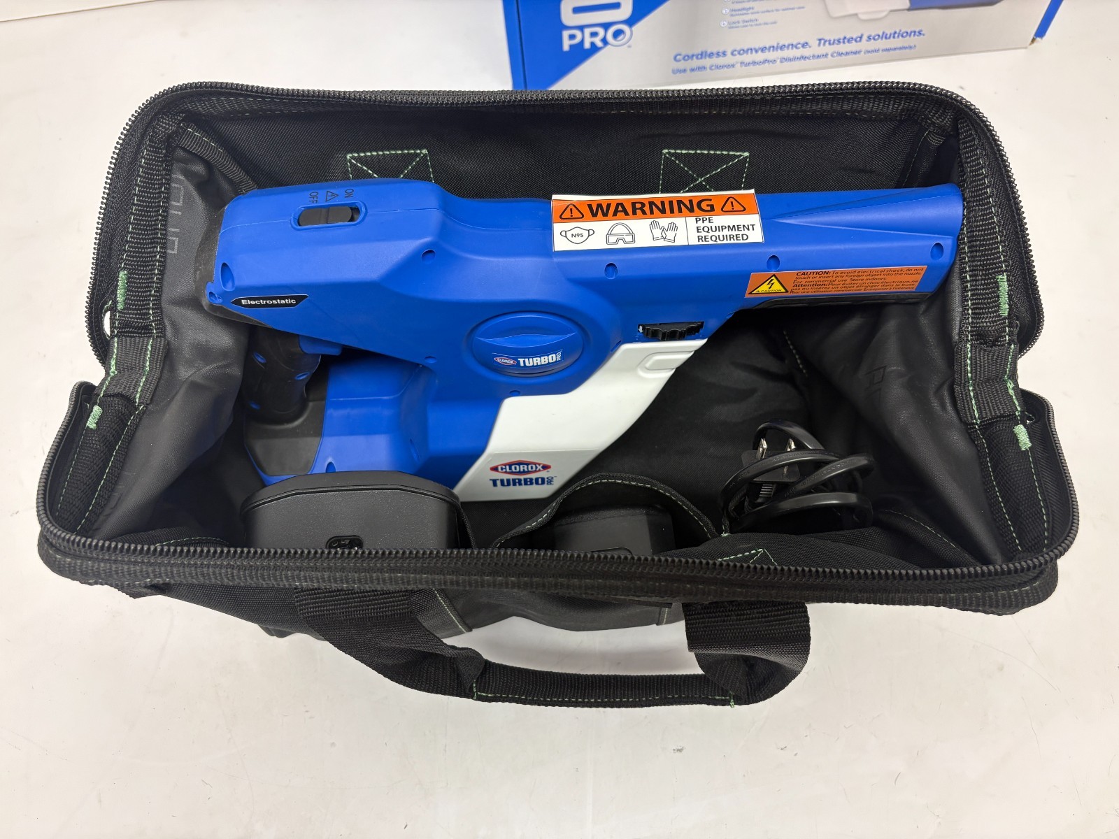 Clorox Turbo Pro Li-Ion Battery Powered Hand Held Electrostatic Spayer NEW