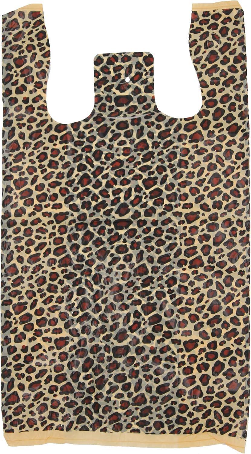 Leopard, Zebra T-Shirt Bags with Handles, 8x5x16″ & 11x6x21 Cute Animal Print Fa