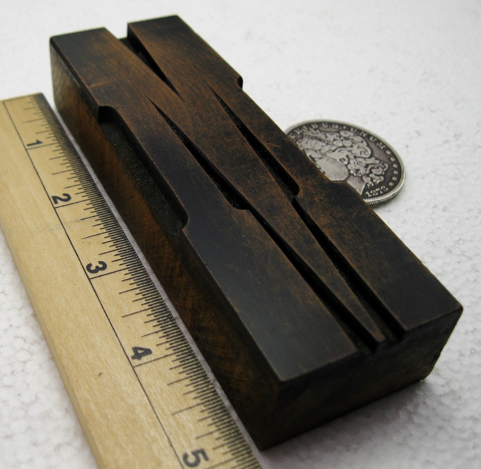 Vintage Letterpress wood type large UC M. Beautiful old letter!