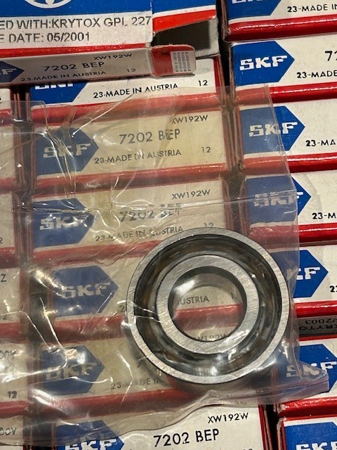 Lot of 10 7202 BEP SKF Angular Contact Bearing 15x35x11mm NOS –
