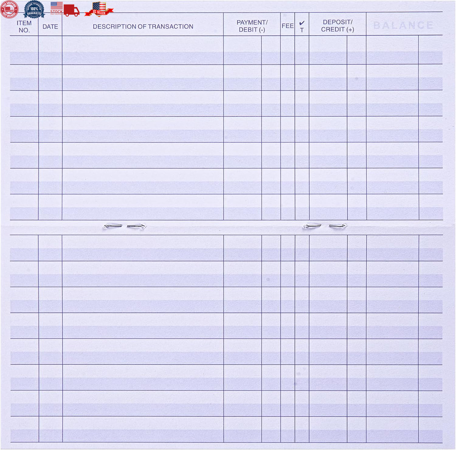24 PCS Check Registers for Personal Checkbook, Easy to Read Checkbook Register