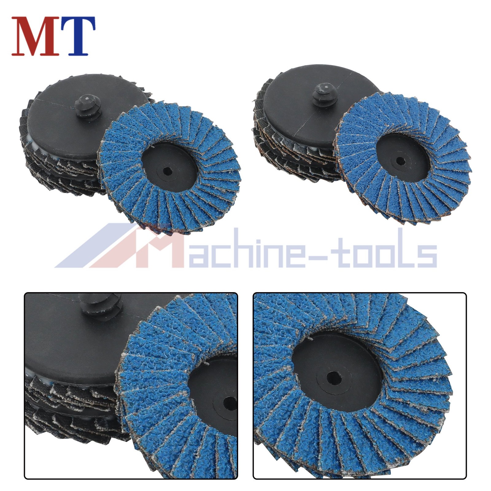 20 Pack 2 Inch 40/60/80/120 Grit Mixed Curved Sanding Discs Set for Die Grinder