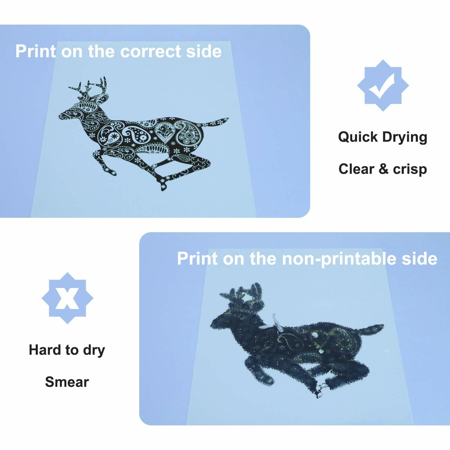 13X19 Waterproof Inkjet Film 100 Sheets Milky Transparency Screen Printing Silk