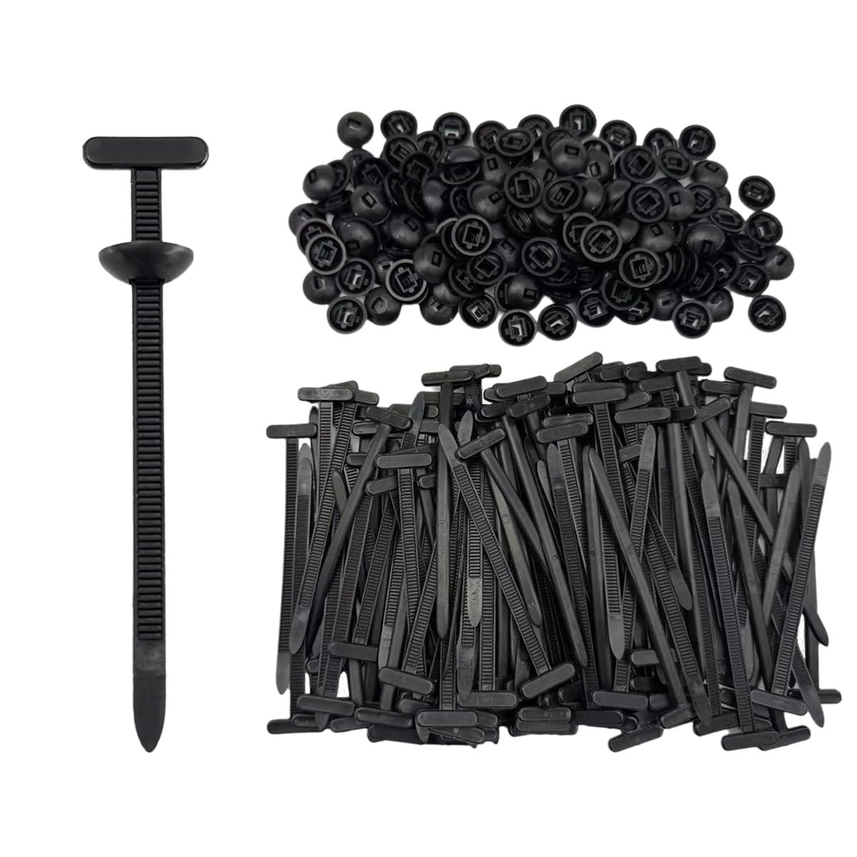 150 Count Black Nylon Cable Tie Buckles – Strong, Secure & Chemical Resistant