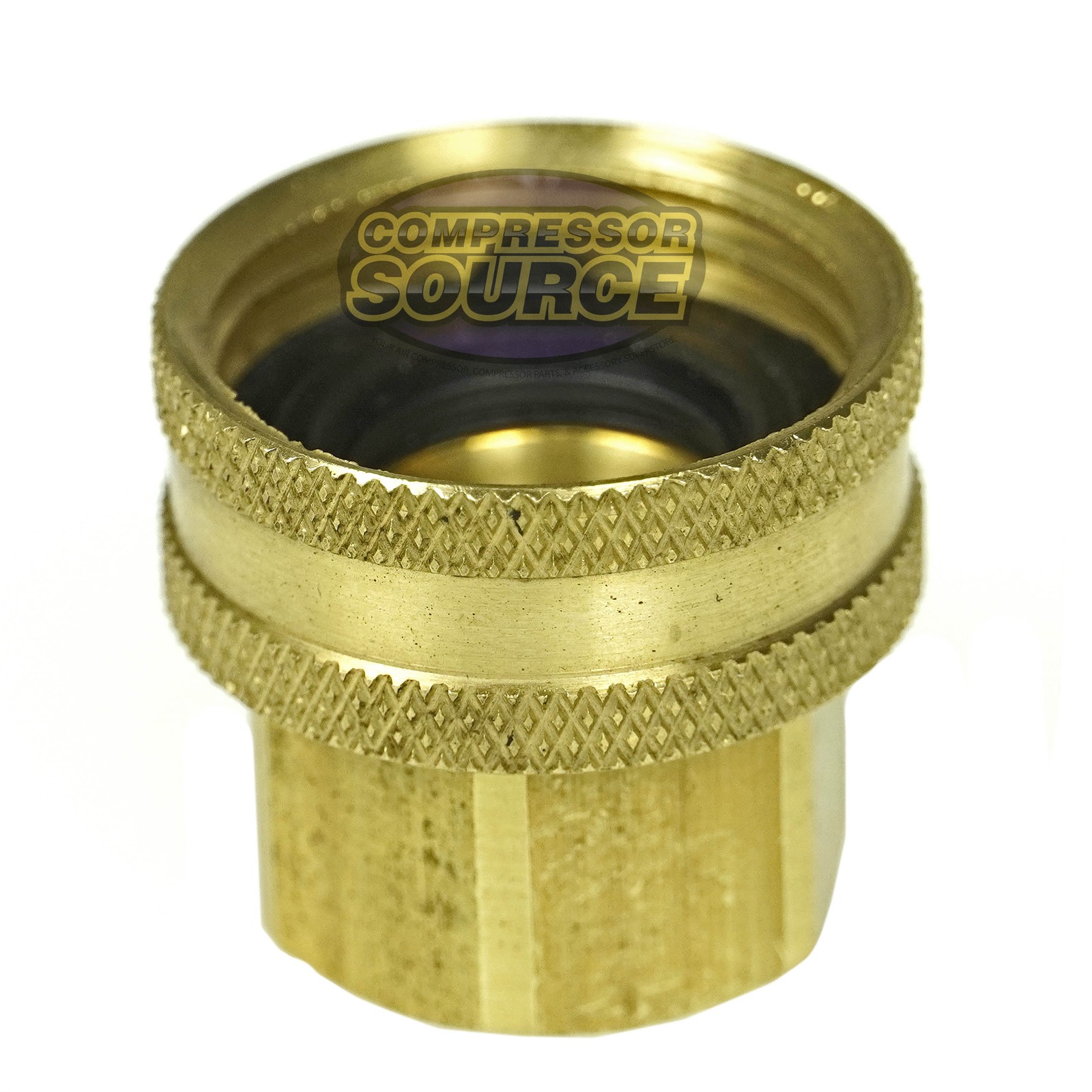 1/2″ to 3/4″ Female Garden Hose X Female NPTF Swivel Hex Head Adapter 75 PSI Max