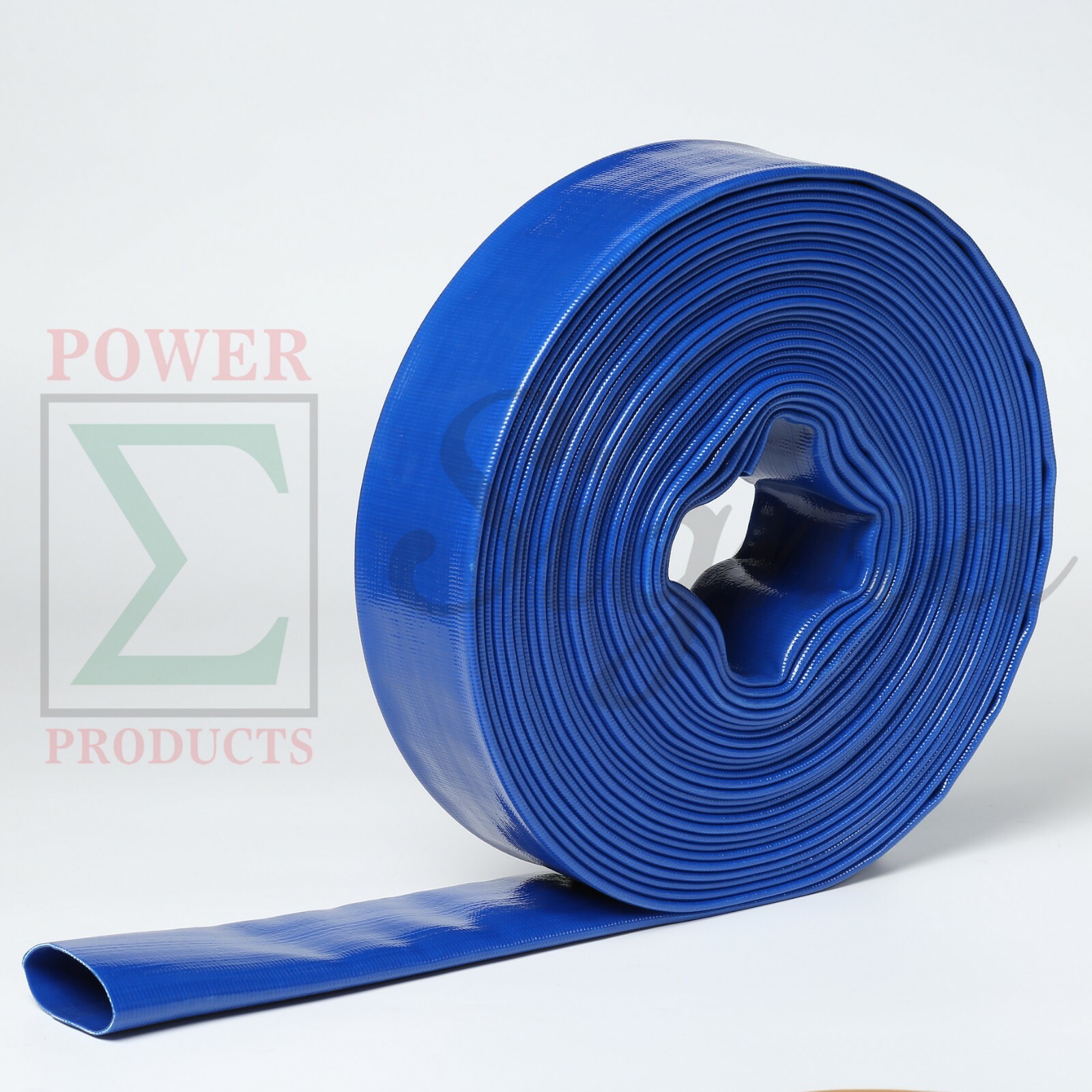 Sigma 1-1/2″ 1.5″ inch X 50′ Ft Feet PVC Lay Flat Pump Discharge Hose & Camlocks