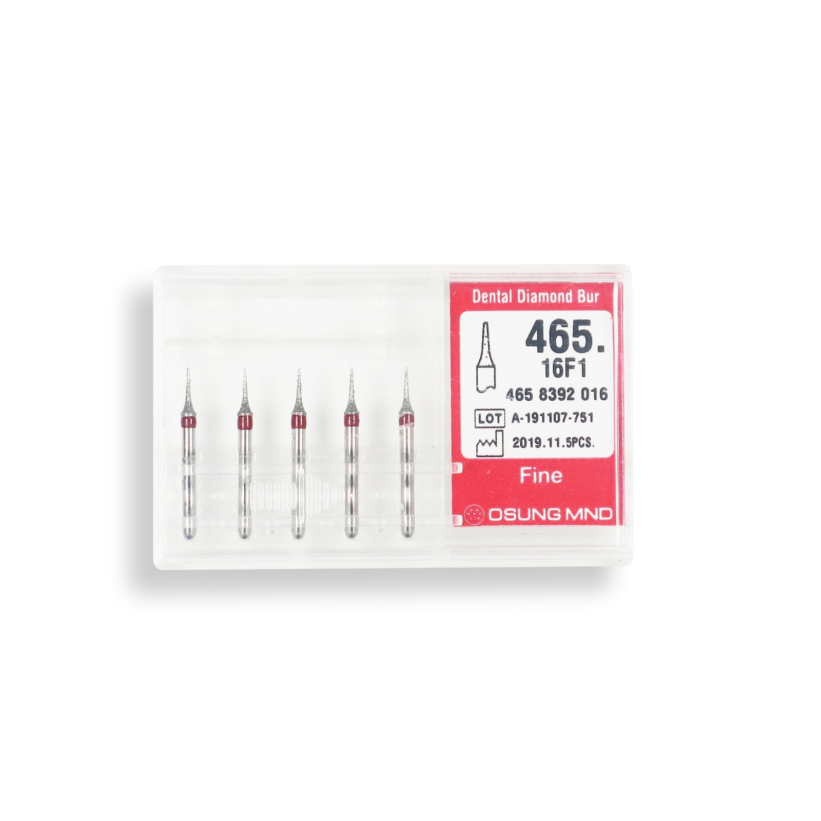Interdental Bur 1.6 mm Dia. Fine Grit Diamond Dental Bur 25 Pcs. 465.16F1