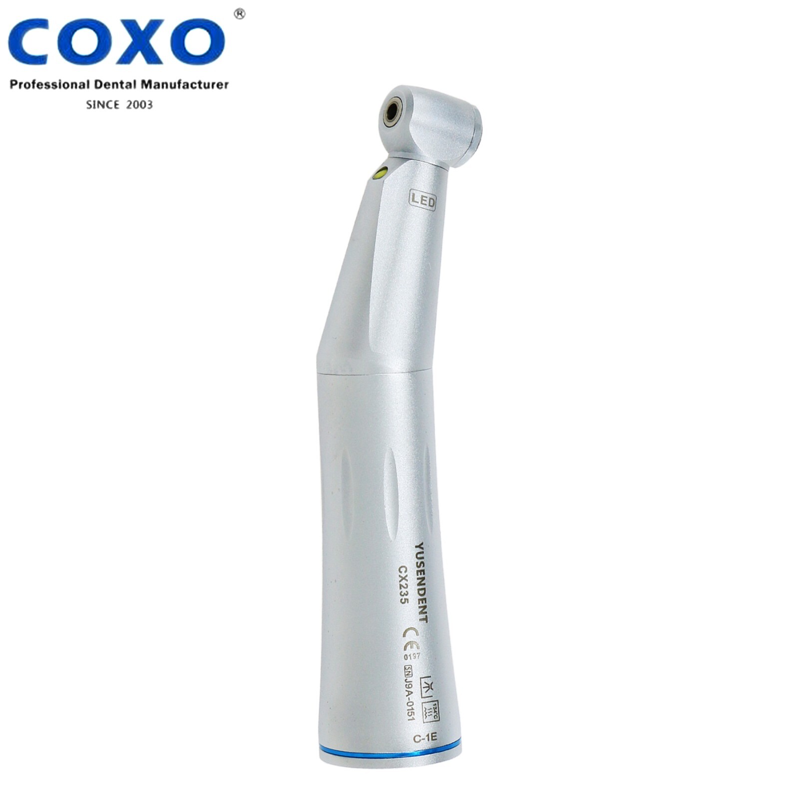 COXO Dental Low Speed Handpiece Fiber Optic 1:1 Contra Angle fits NSK Kavo