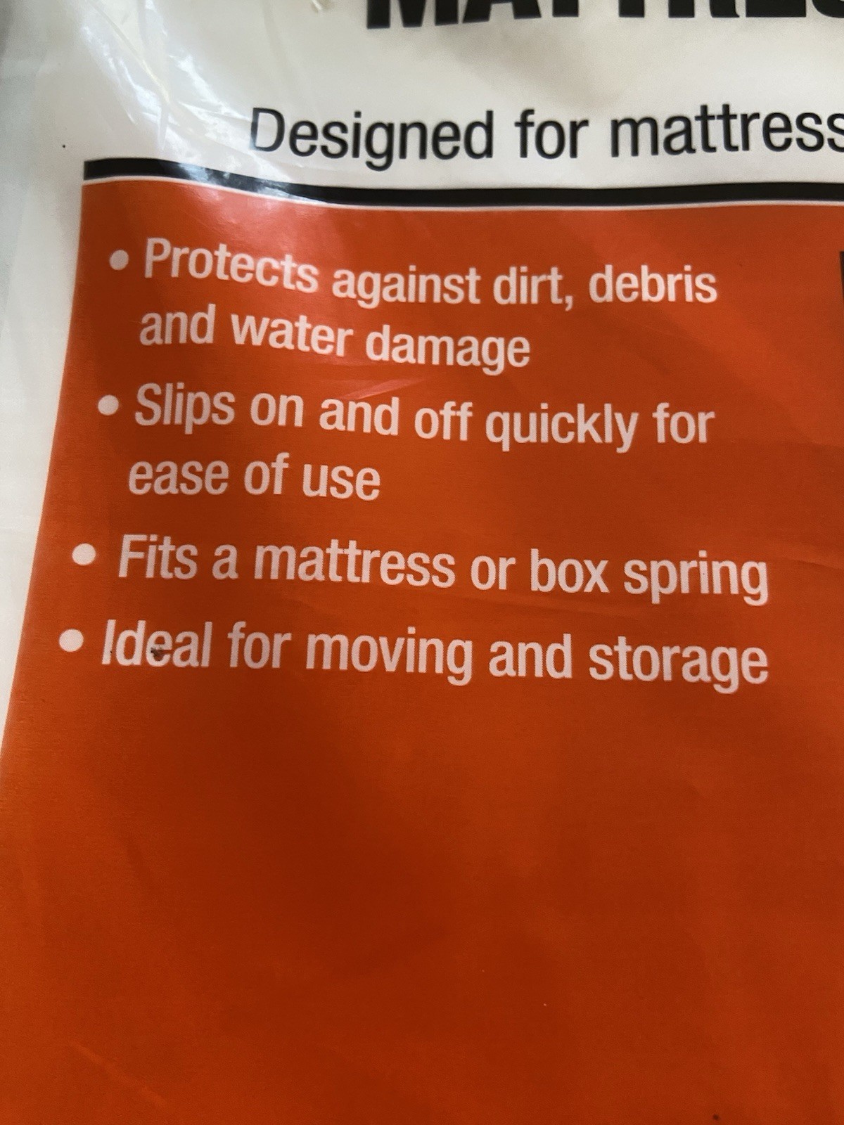 NIP Mattress Protector UHaul MBQ Moving Bag – Clear – Queen Size – NEW