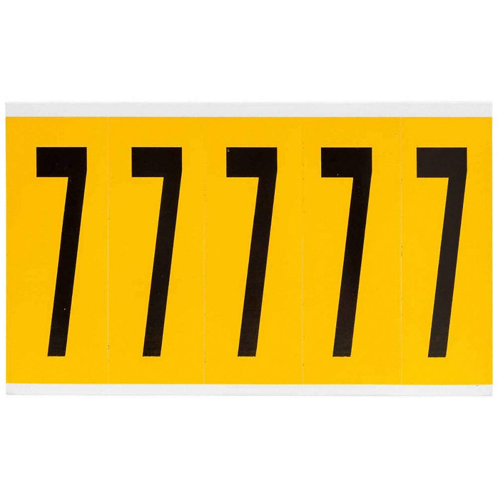 BRADY 1560-7 Number Label,7,5in.Hx1-3/4in.W,Vinyl 32MF10
