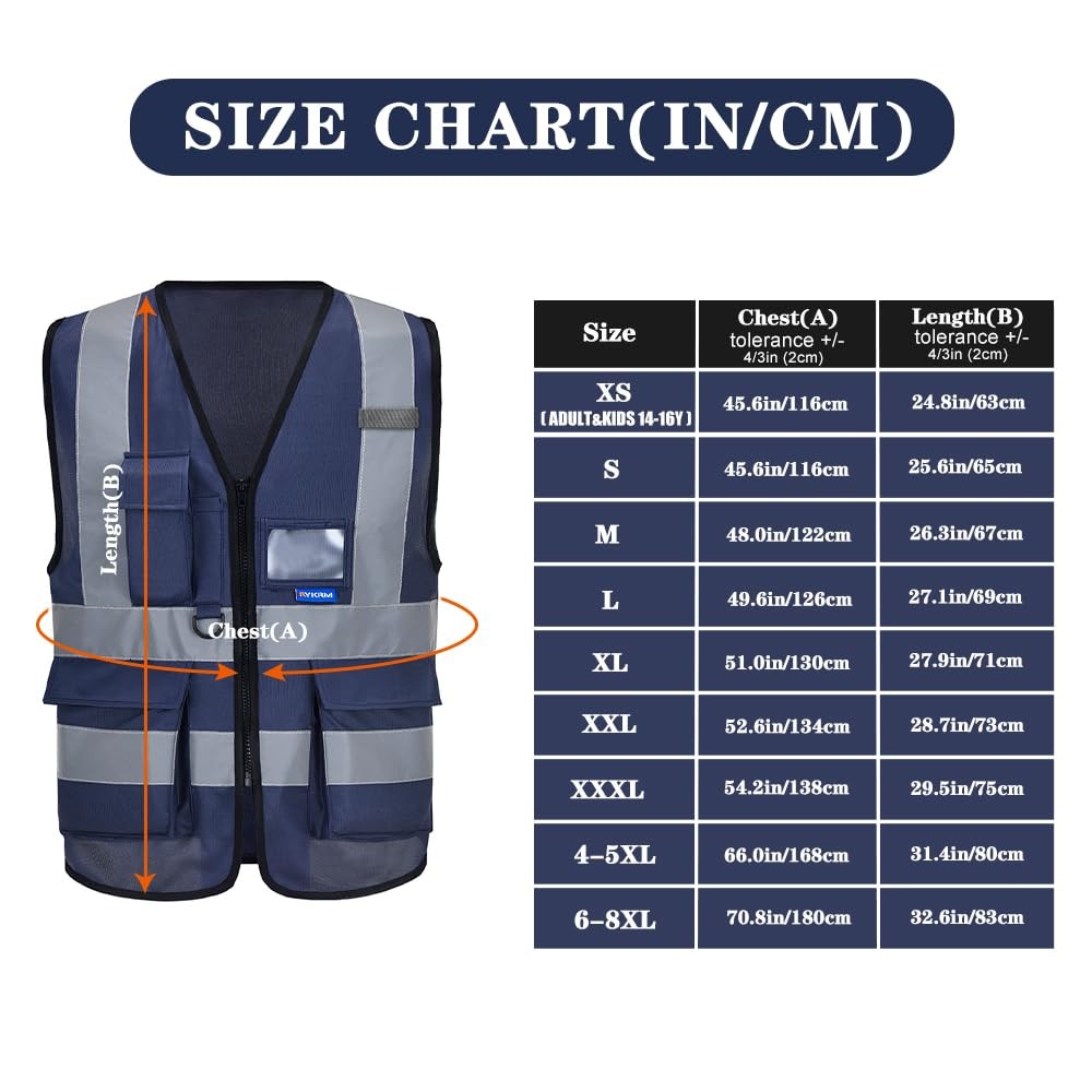 XSmall navy reflective vest