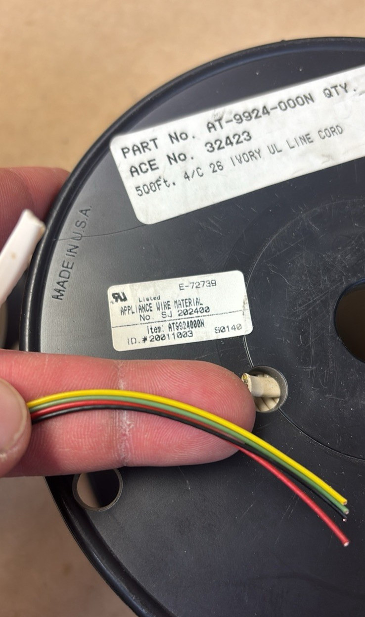 4/C 26G wire Ivory UL Line Cord. Approx. 700 feet.