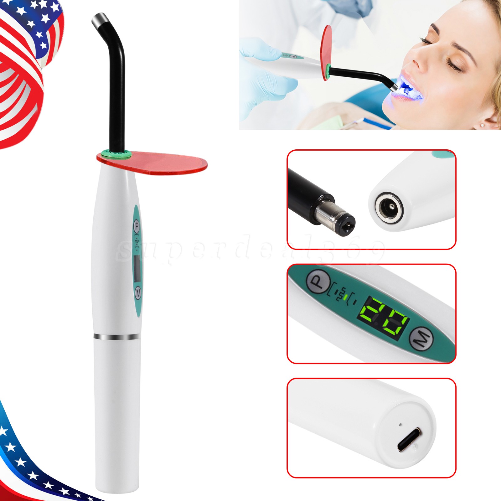 NSK Style Dental Slow Low Speed Contra Angle Handpiece Push Button E-type FX65