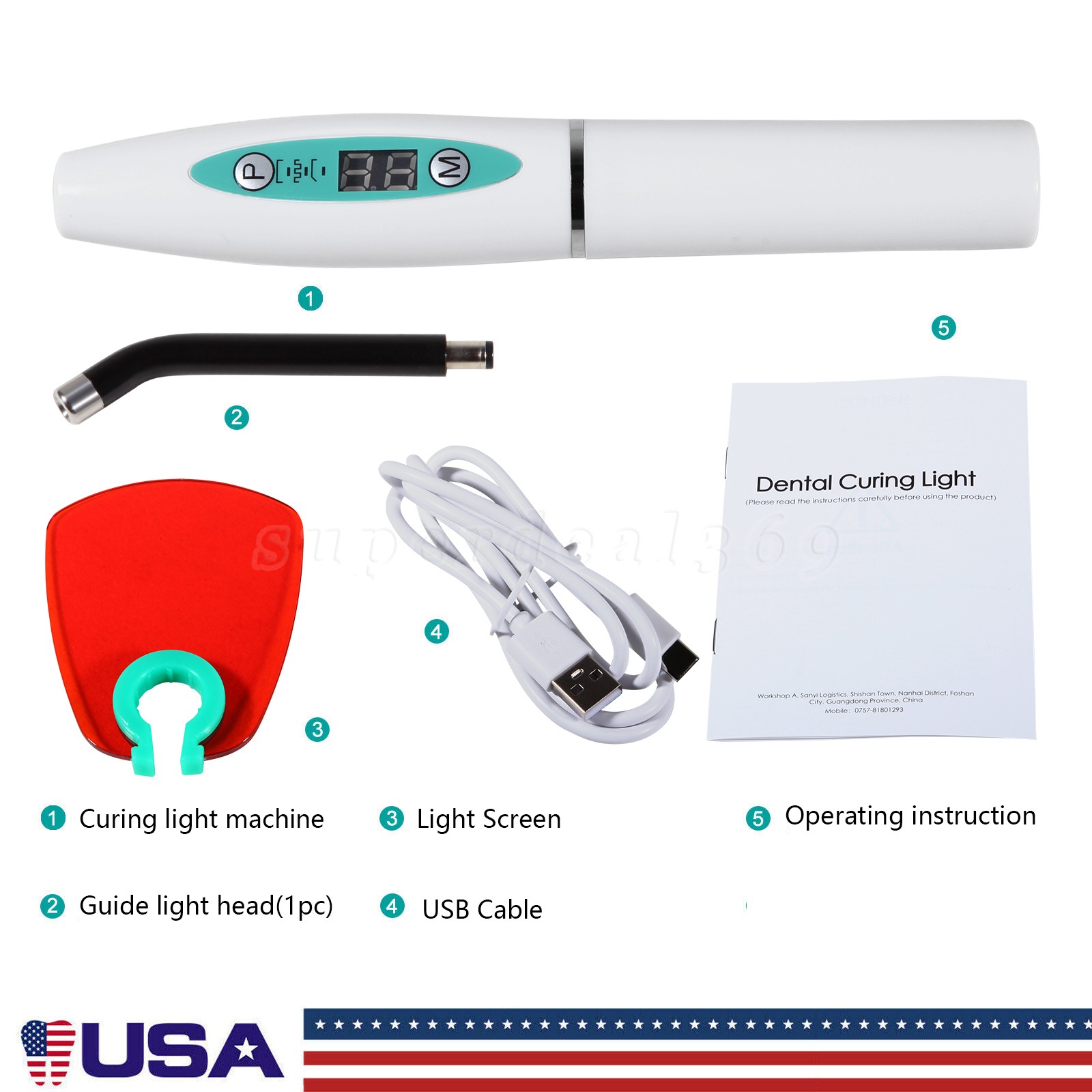 NSK Style Dental Slow Low Speed Contra Angle Handpiece Push Button E-type FX65