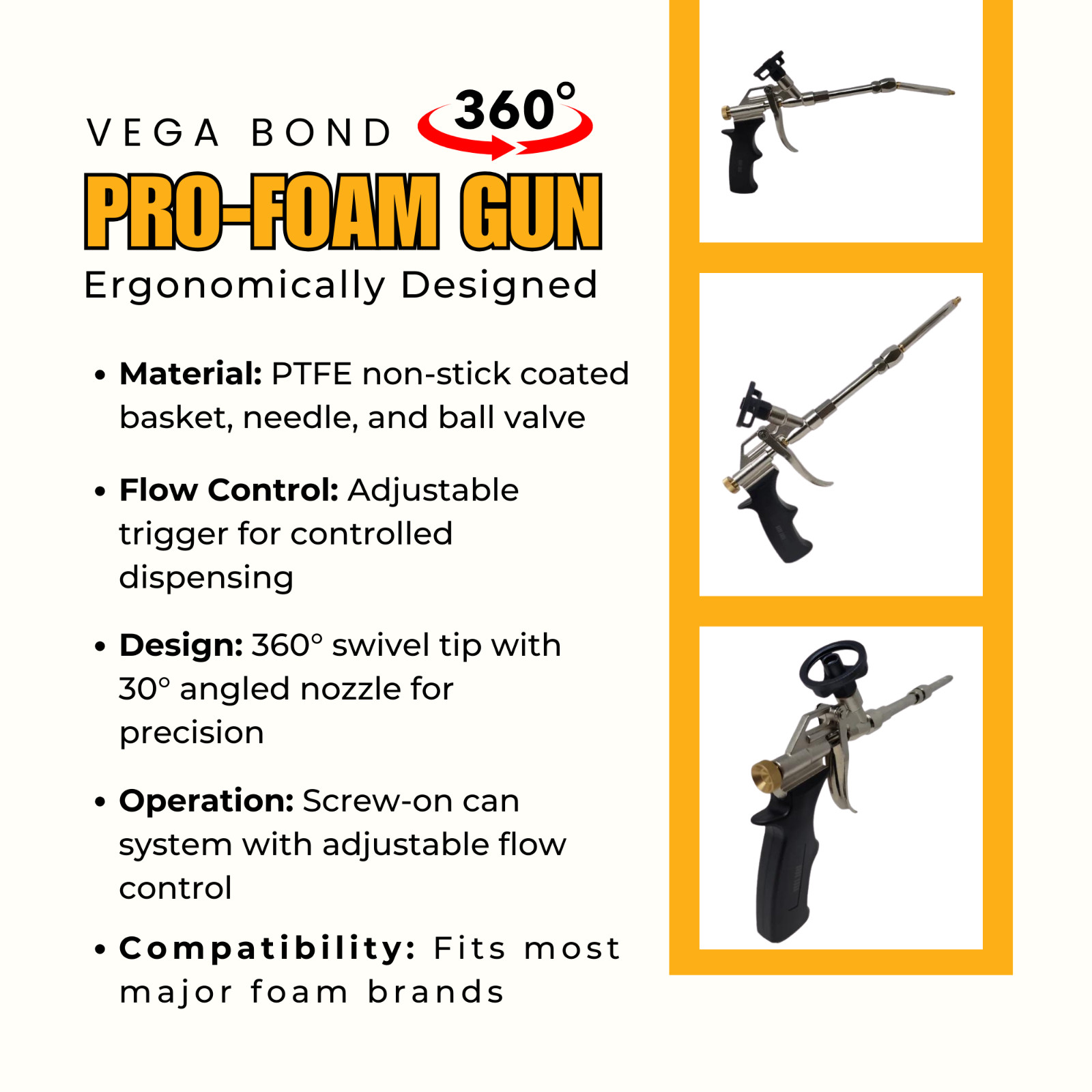 Vega Bond Superior Single Component Closed Cell Spray Foam Insulation – 20BF/can