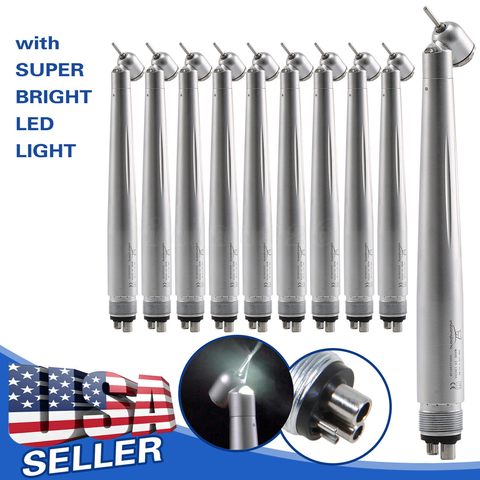 NSK Ti-Max X450 M4 Surgical 45° LED Speed Handpiece Dental Single Water Jet 18W