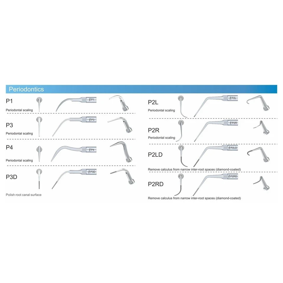 Dental Ultrasonic Piezo Scaler Tips Endo Perio Fit for DTE/SATELEC/NSK/EMS