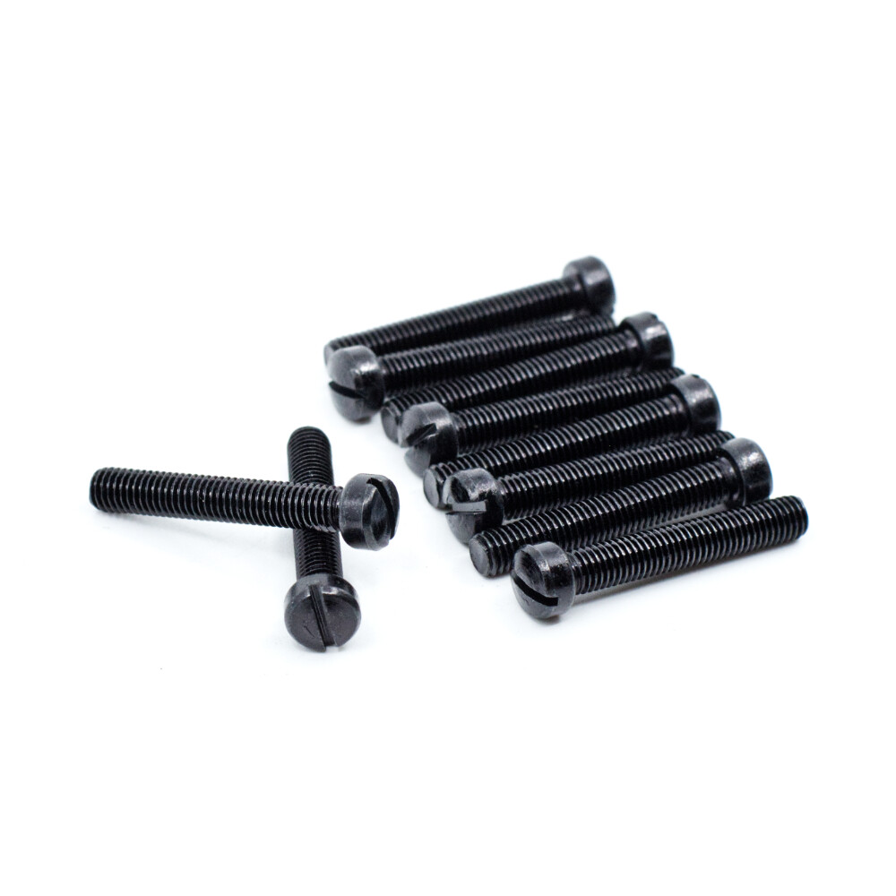 Black Oxide Slotted Fillister & Weaver Oval Head Gun Screws (10 pcs.)