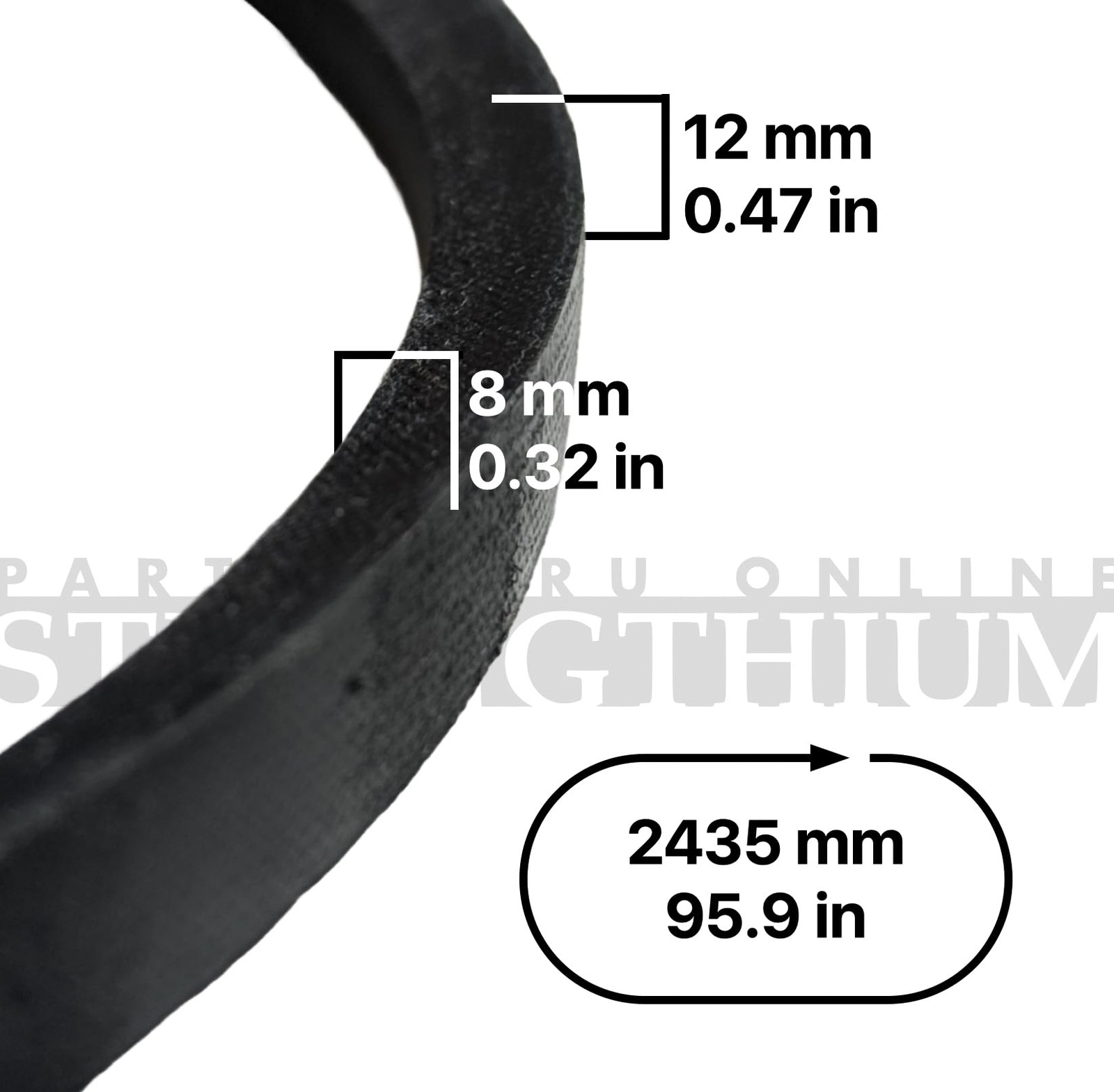 Share 42 Inch Riding Mower Deck Belt 1/2 X 96.5 HeavyDuty for Lawn Tractor