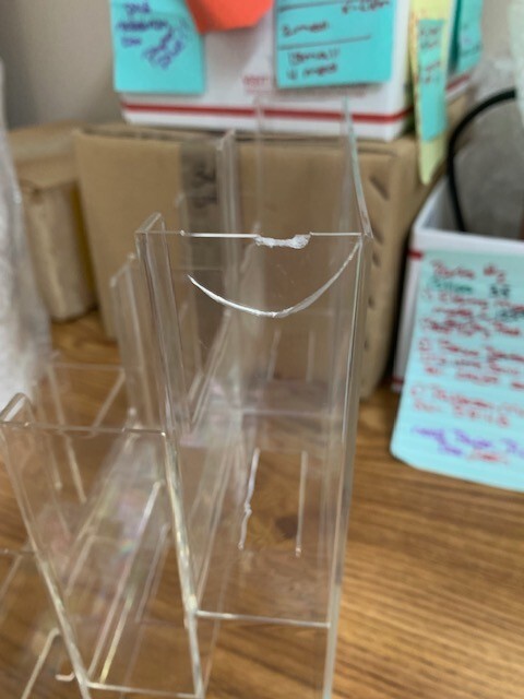 3-Tier 6-Pocket Clear Acrylic Tri-Fold Brochure Holders by Dazzling Displays New