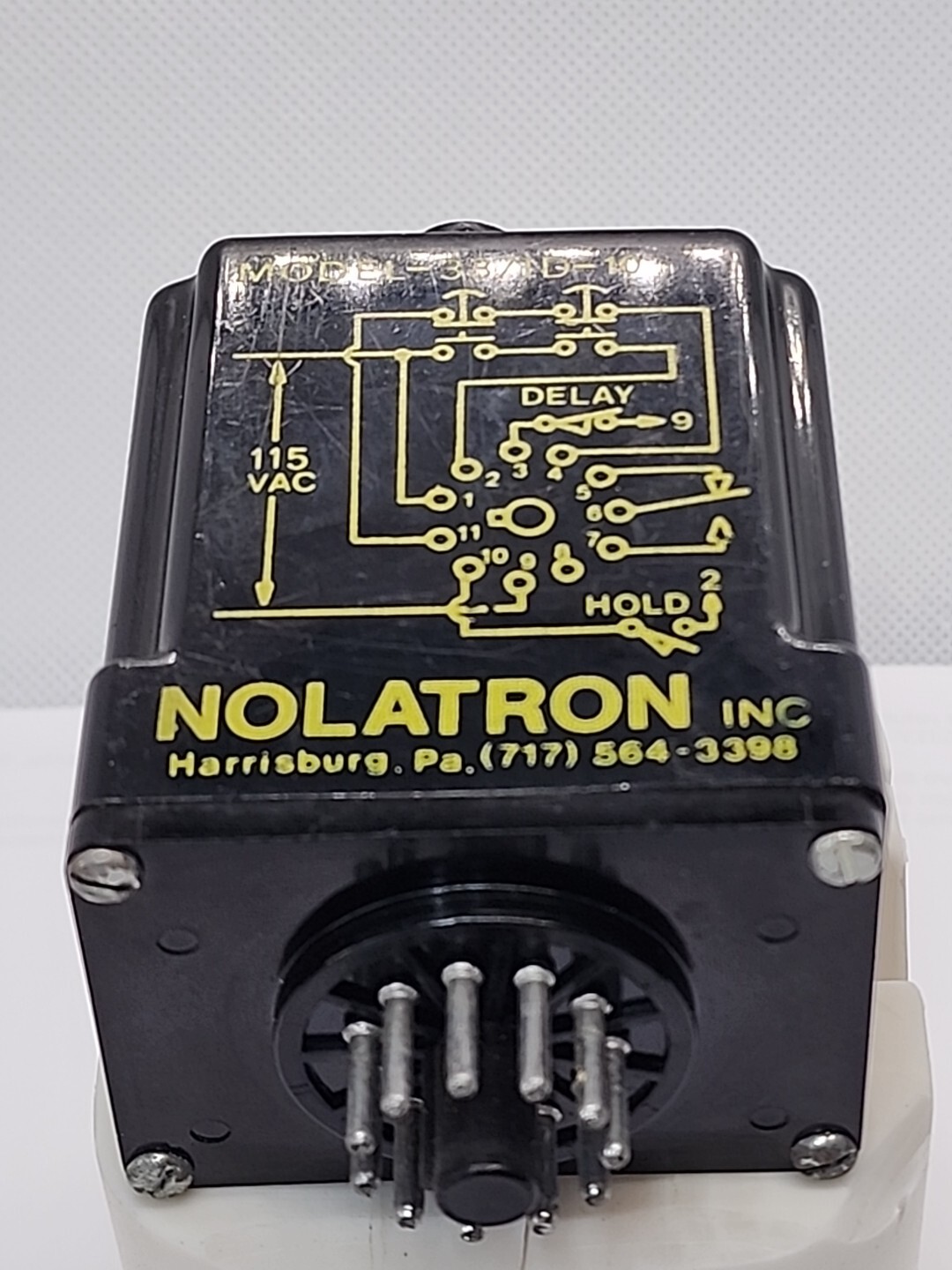 Nolatron Delay Time Relay Model 3371D-10 11 PINS [GB 4]