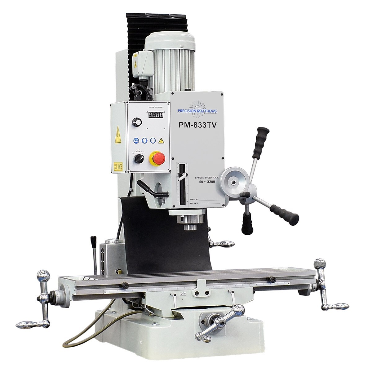 PM-833TV ULTRA PRECISION BENCH TOP VERTICAL MILL w/STAND! FREE SHIP! TAIWAN