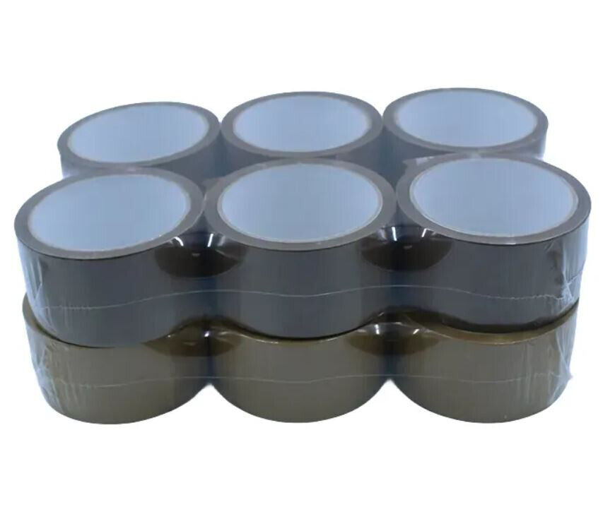 2-Inches Brown/Tan Color Shipping Packaging Sealing Tape 110 Yard (6 x 330 Feet)