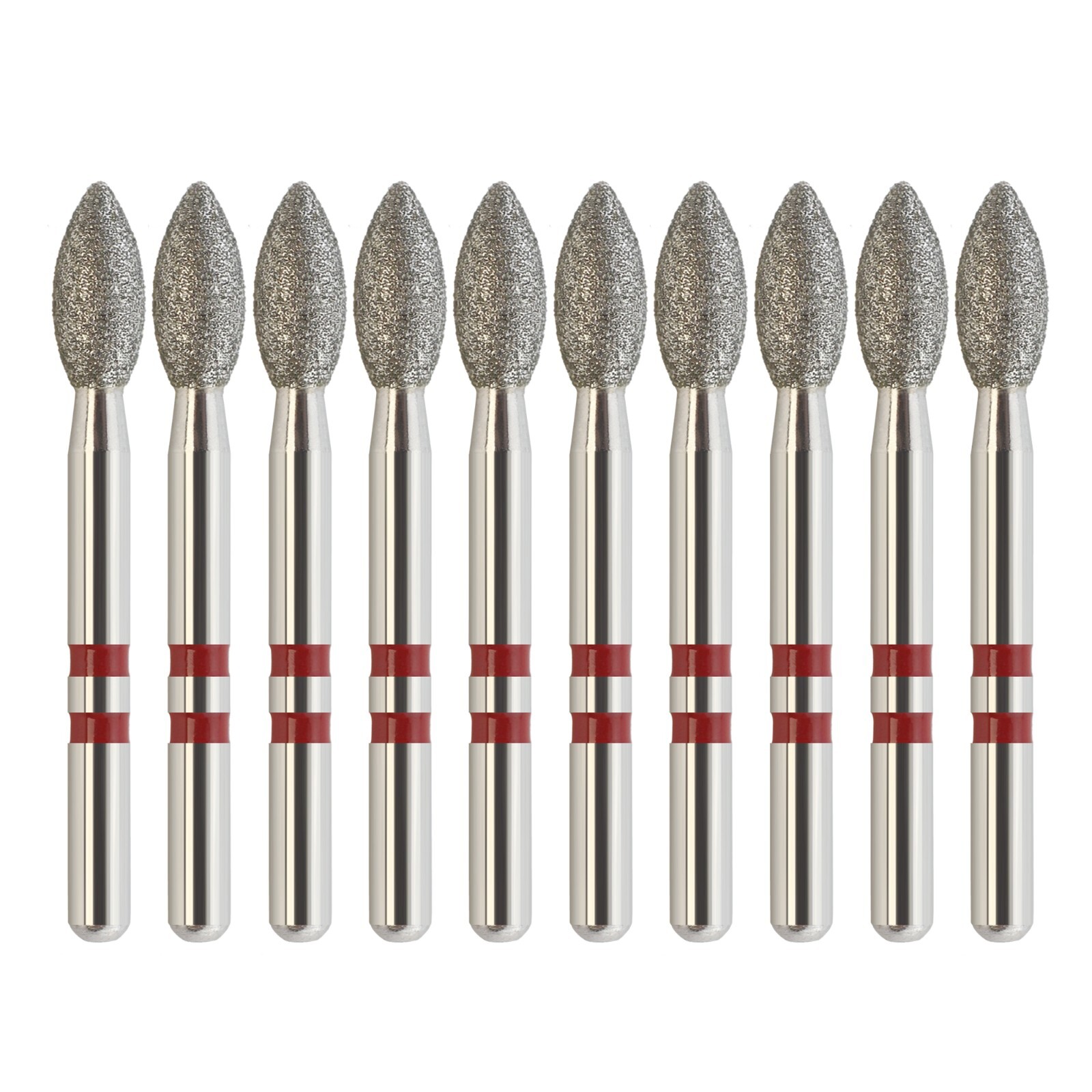 Zirconia Cutting Burs Diamond Egg Football Z368/023F Fine Grit Friction Grip FG