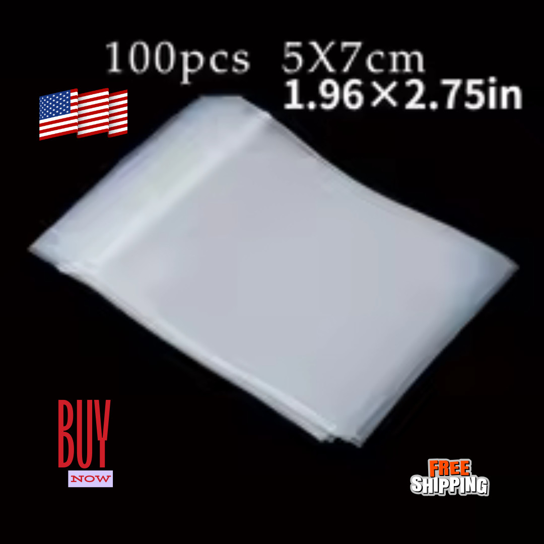 Clear Zip Seal Plastic Bags Jewelry Zipper Top Lock Reclosable Baggies