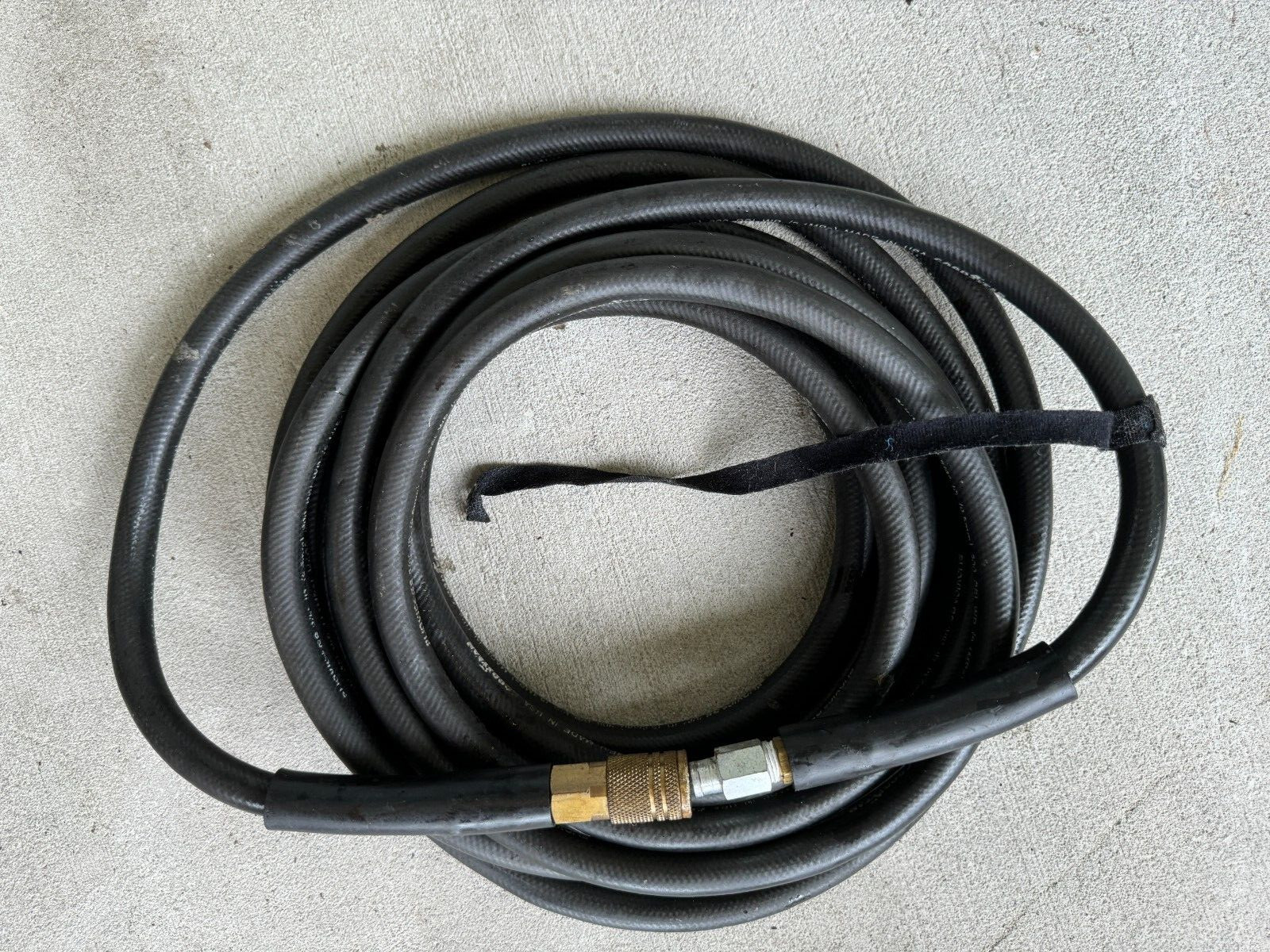 Lot of 8 Industrial Vinyl Pneumatic Air Tool Hoses w/Brass Couplings & Fittings