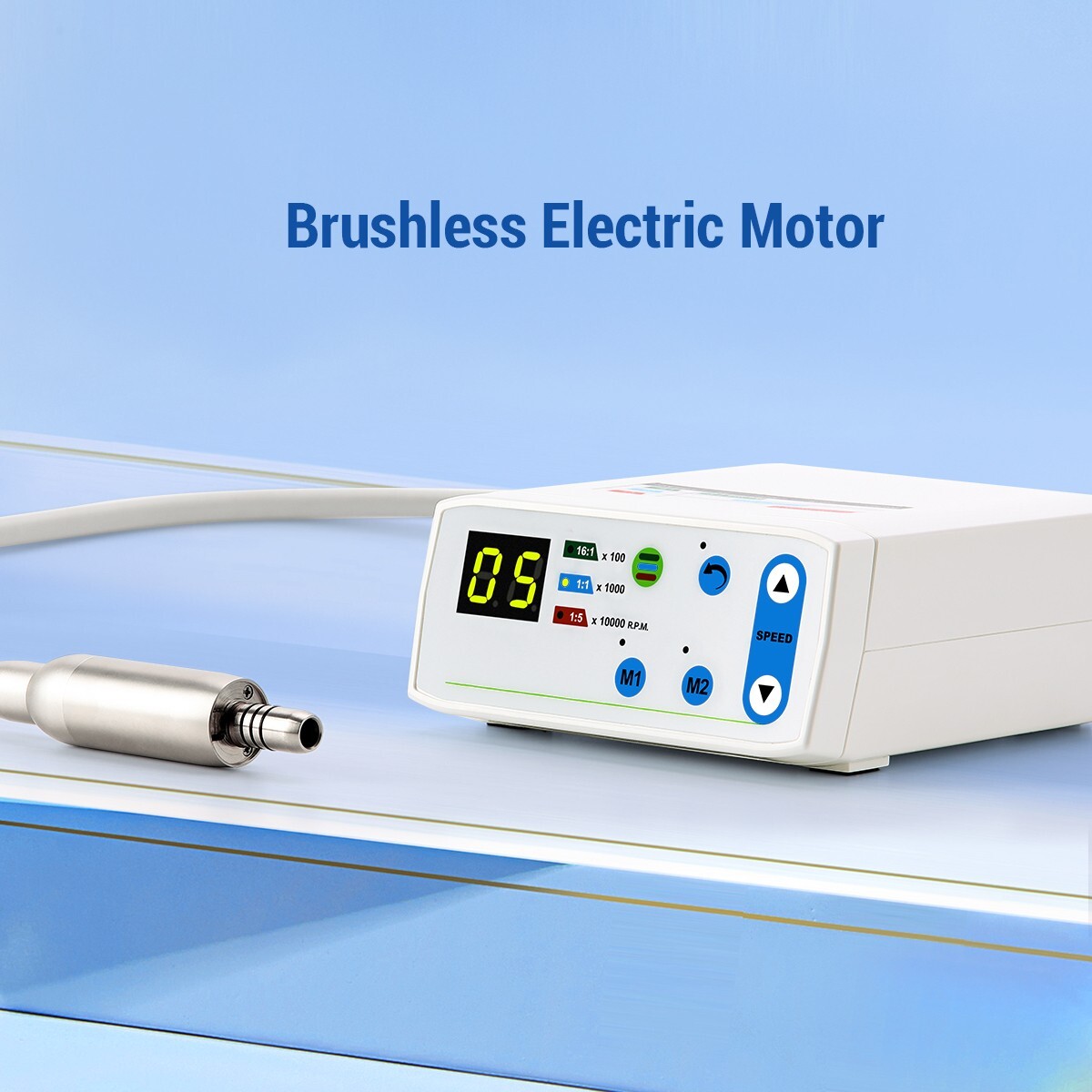 AZDENT Dental Brushless Electric LED Micro Motor Internal Spray 3.4Ncm E-type US