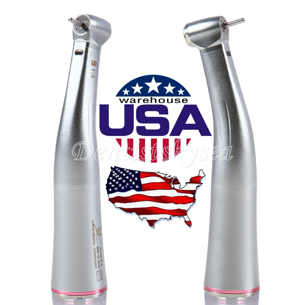 Dental 1:5 Increasing Contra Angle Optic LED Handpiece Fit Electric Motor YBB