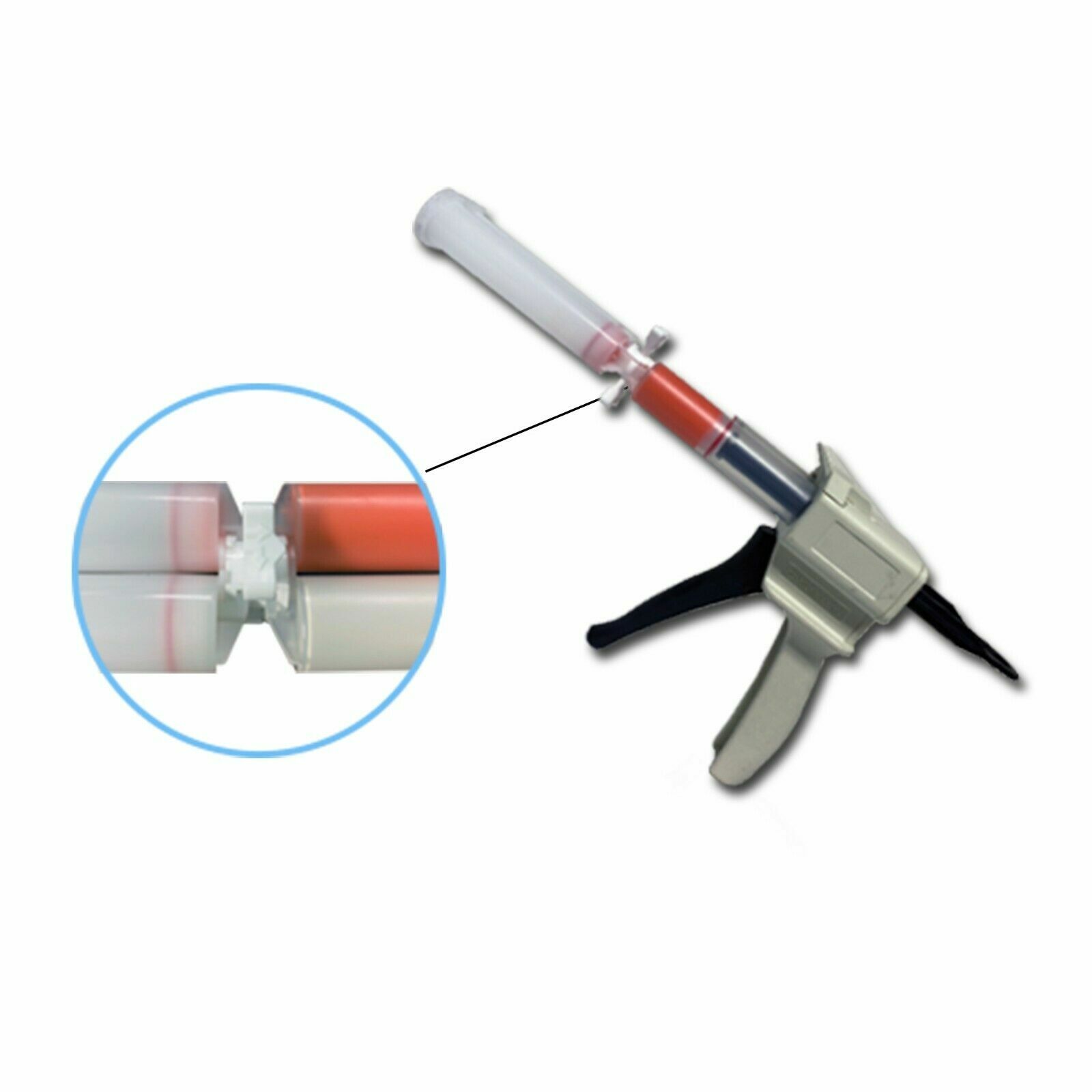 Dental Impression Cartridge Connectors-Transfer leftover material for VPS
