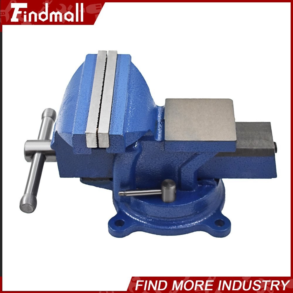 Findmall 6″ Heavy Duty Bench Vise with Anvil Swivel Table Top Clamp Locking Base