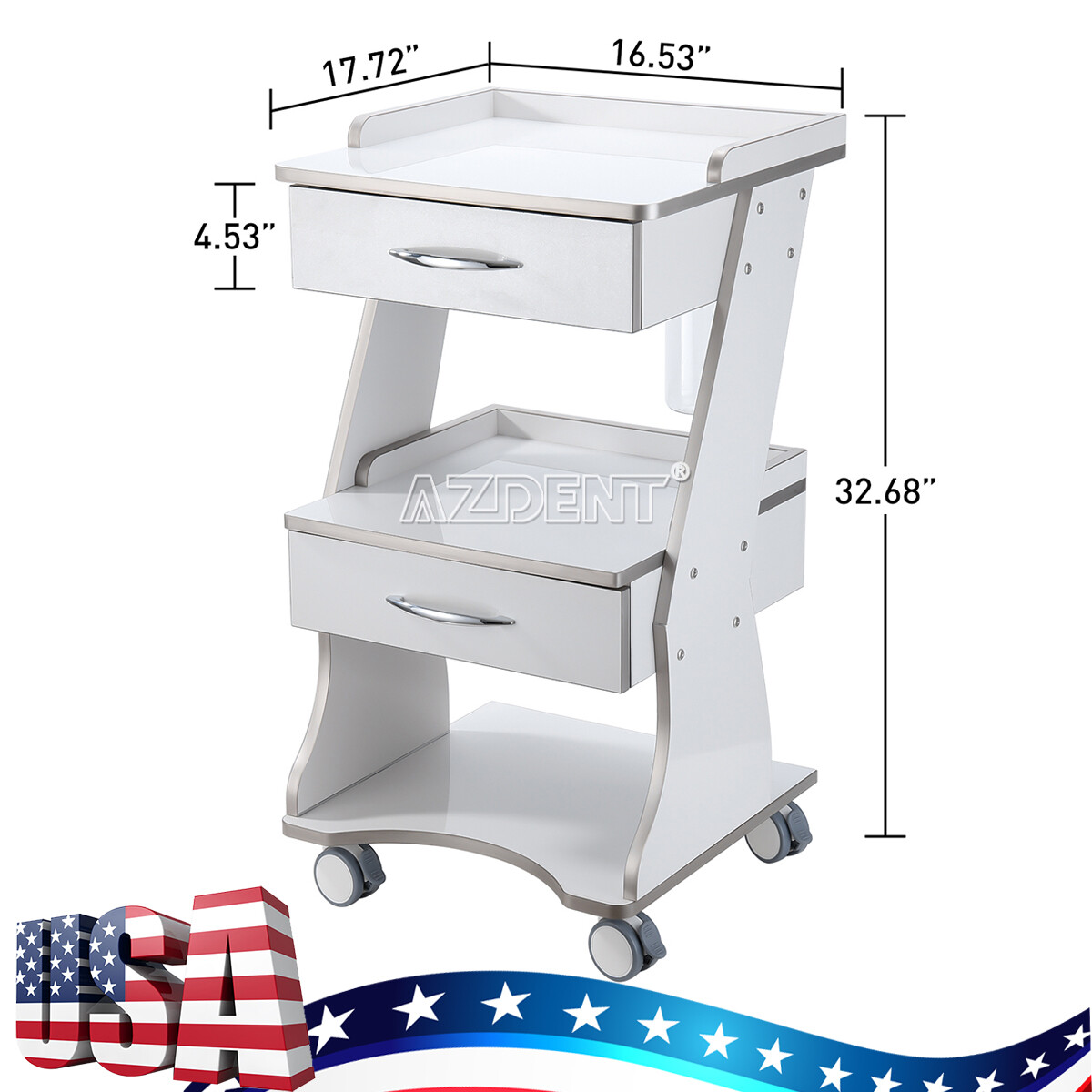 Portable Dental Delivery Unit Turbine Air Compressor /Auto-water Supply Trolley