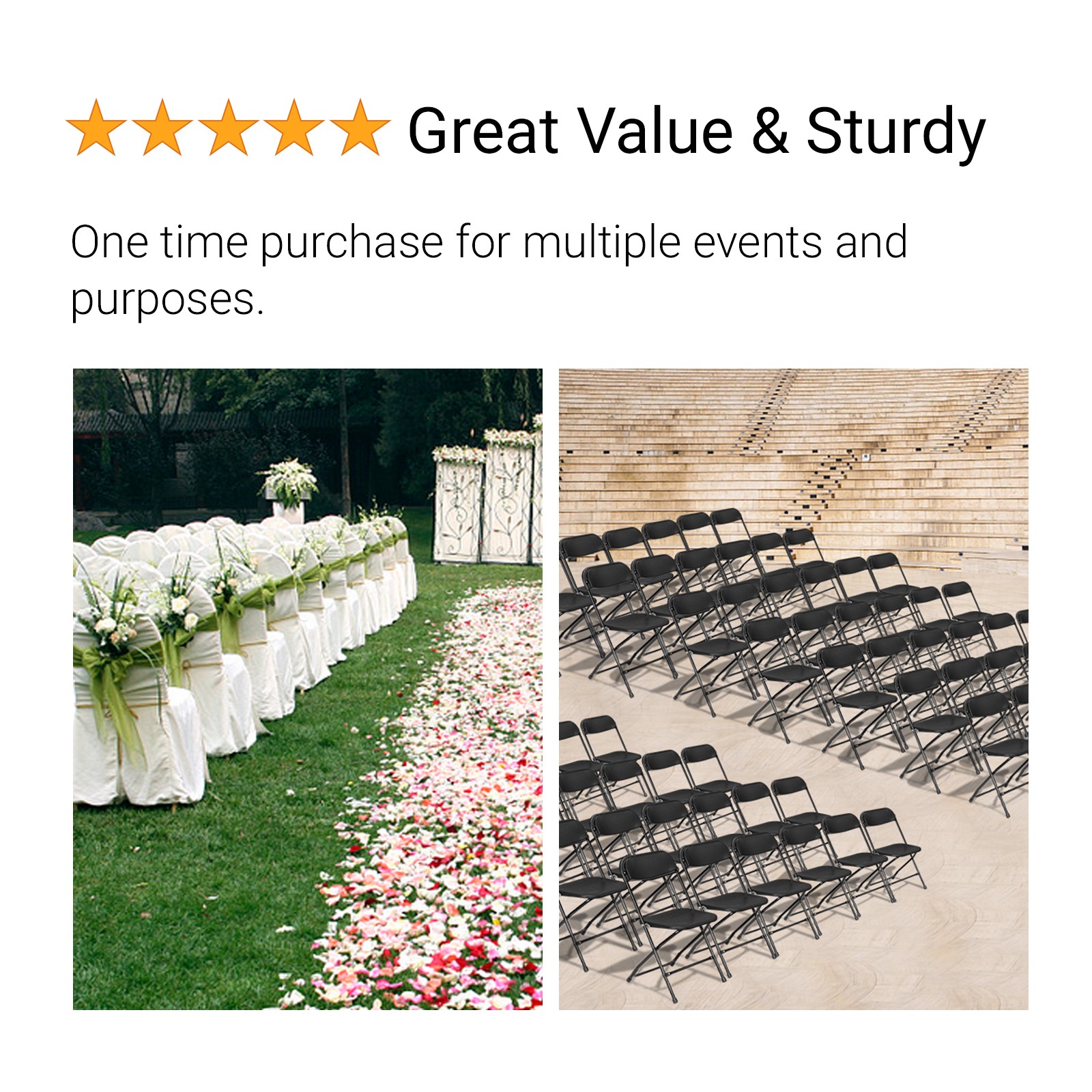 (4-10 PCS) Plastic Folding Stackable Chairs Seat Office Outdoor Wedding Party