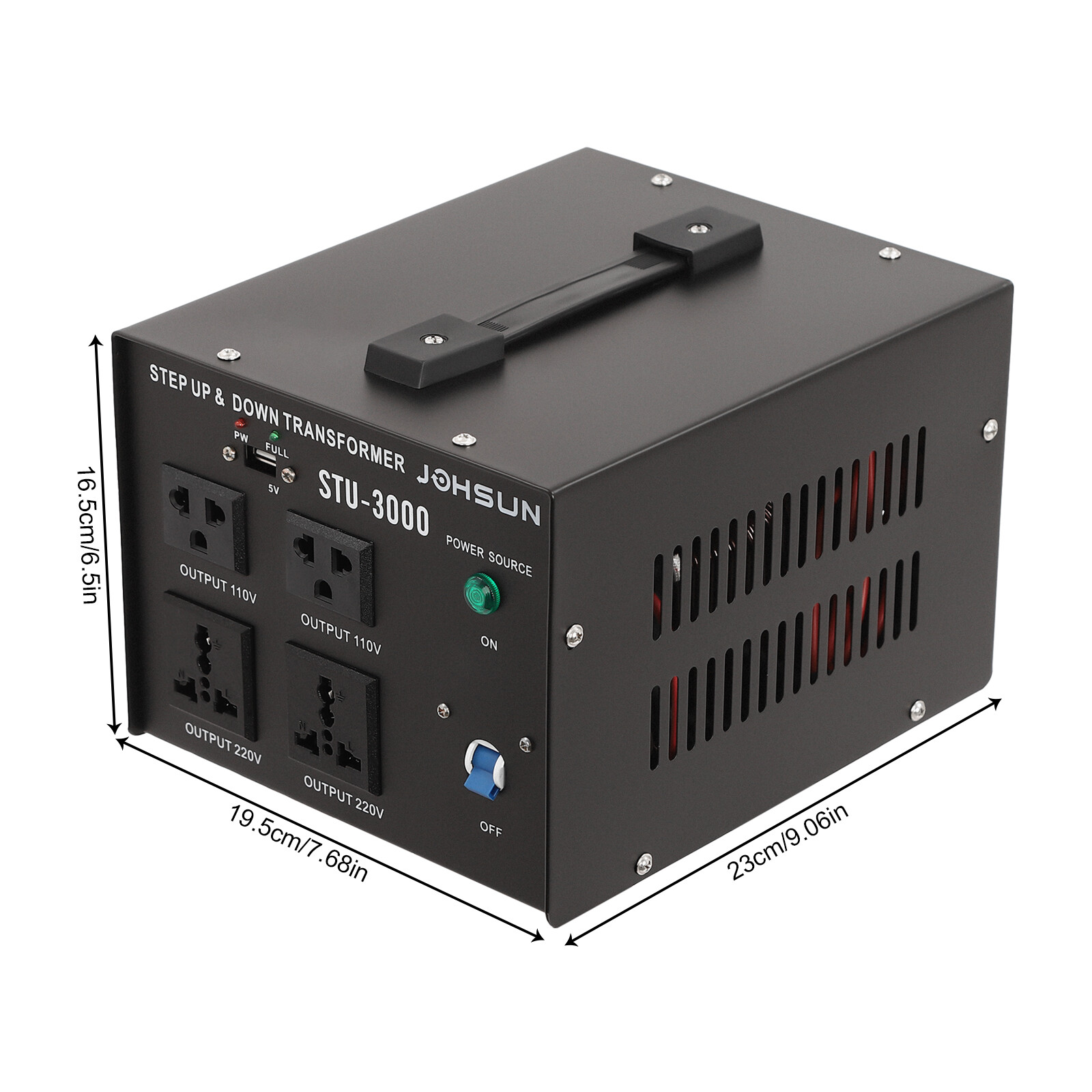 Heavy Duty 3000W Voltage 220V-110V 110V-220V Step Up/ Down Transformer Converter