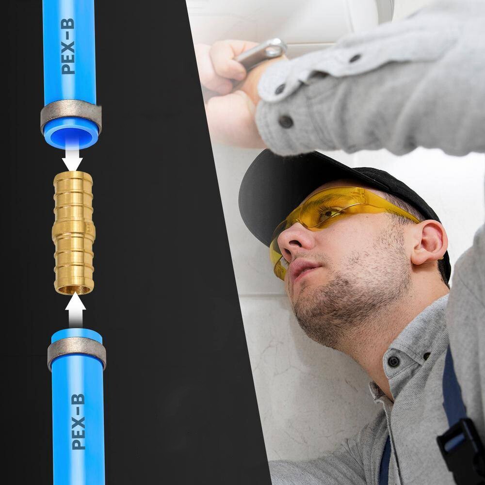 100 PIECES 1/2″ PEX ELBOW – BRASS CRIMP FITTINGS (LEAD-FREE)