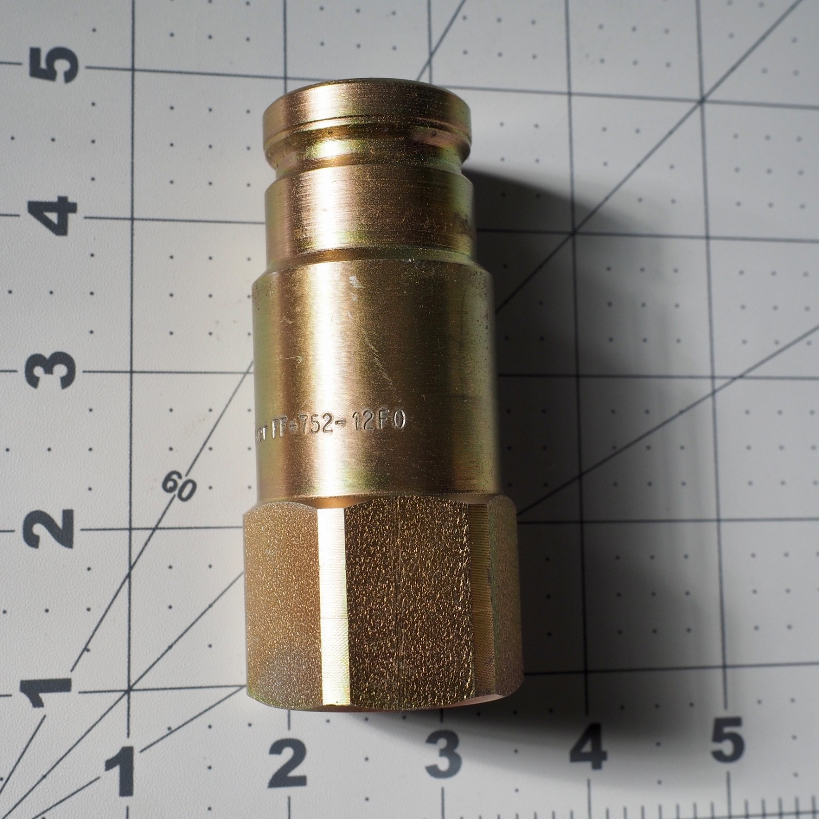 Parker FF-752-12FO Flat Face Hydraulic Coupler 1-1/4” Male -12 ORB