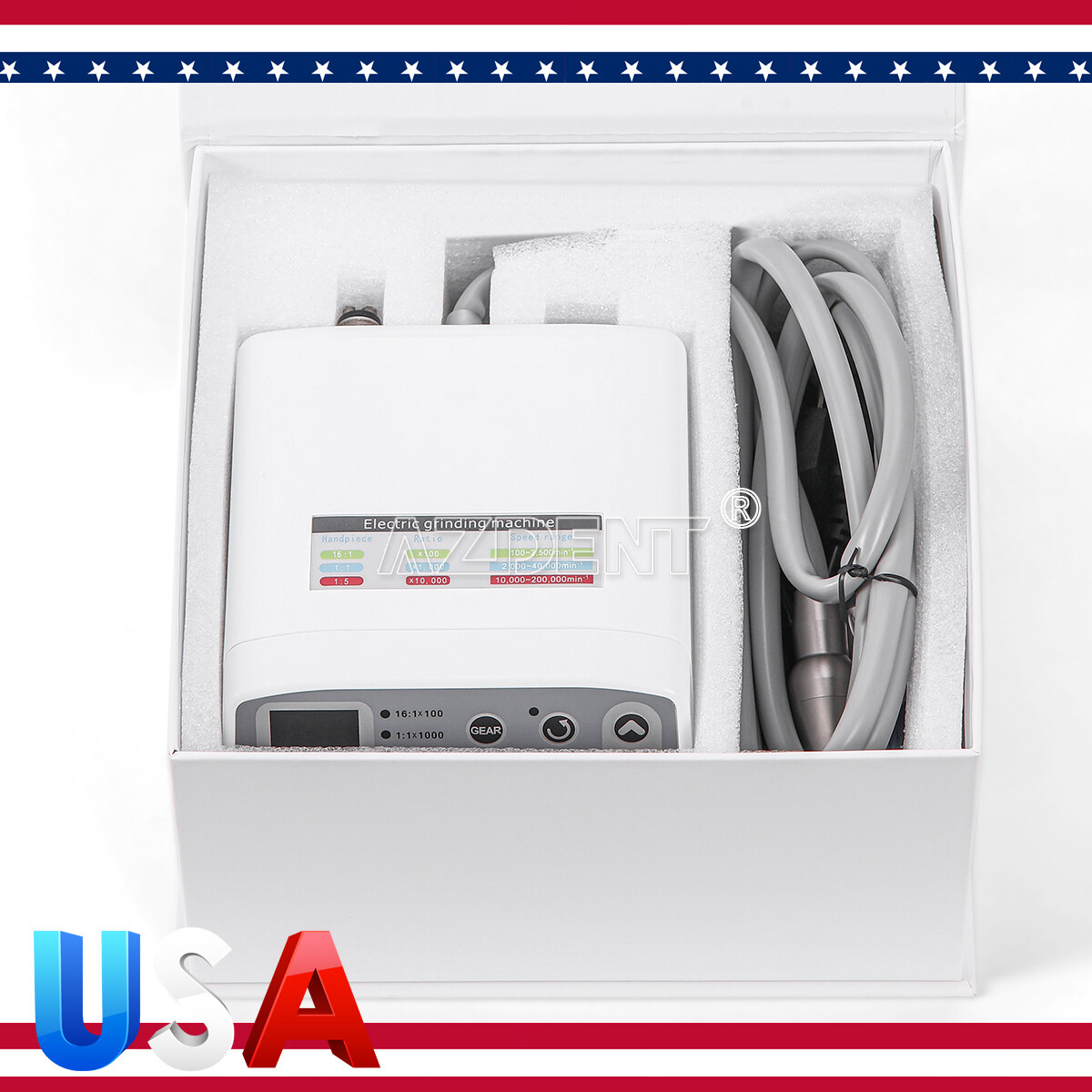 AZDENT Dental LED Electric Brushless Micro Motor / 1:5 LED Handpiece